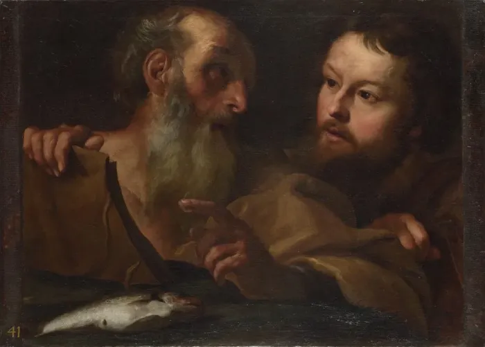 Framed Print : Saints Andrew and Thomas, before 1627. Artist: Bernini, Gianlorenzo (1598-1680) Framed Print : Saints Andrew and Thomas, before 1627. Artist: Bernini, Gianlorenzo (1598-1680)