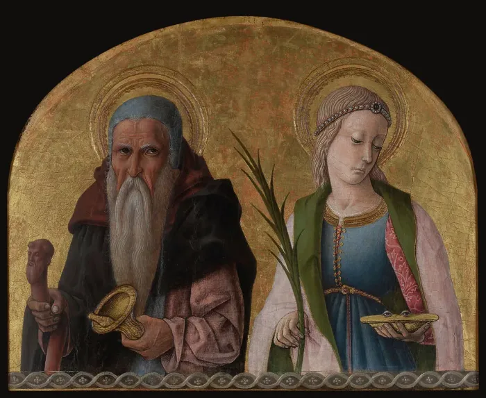 Framed Print : Saints Antony the Hermit and Lucy, ca 1470. Creator: Crivelli, Carlo (c. 1435-c. 1495) Framed Print : Saints Antony the Hermit and Lucy, ca 1470. Creator: Crivelli, Carlo (c. 1435-c. 1495)