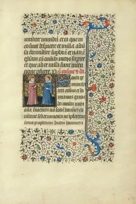 Framed Print : Saints Cosmas and Damian; Book of Hours, about 1440-1450. Creator: Workshop of the Bedford Master Framed Print : Saints Cosmas and Damian; Book of Hours, about 1440-1450. Creator: Workshop of the Bedford Master