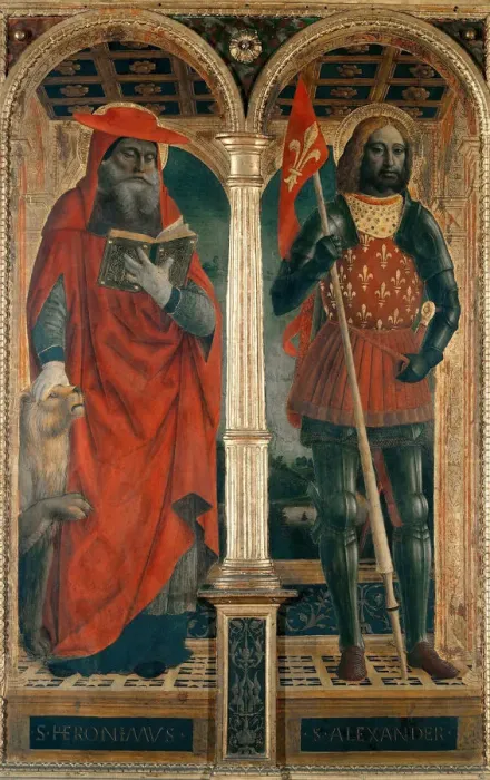 Framed Print : Saints Jerome and Alexander. Polyptych from the Santa Maria delle Grazie, 1500-1505 Framed Print : Saints Jerome and Alexander. Polyptych from the Santa Maria delle Grazie, 1500-1505
