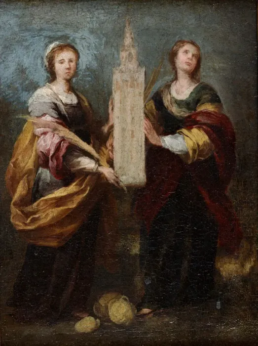 Framed Print : Saints Justa and Rufina, ca 1665. Artist: Murillo, Bartolome Esteban (1617-1682) Framed Print : Saints Justa and Rufina, ca 1665. Artist: Murillo, Bartolome Esteban (1617-1682)