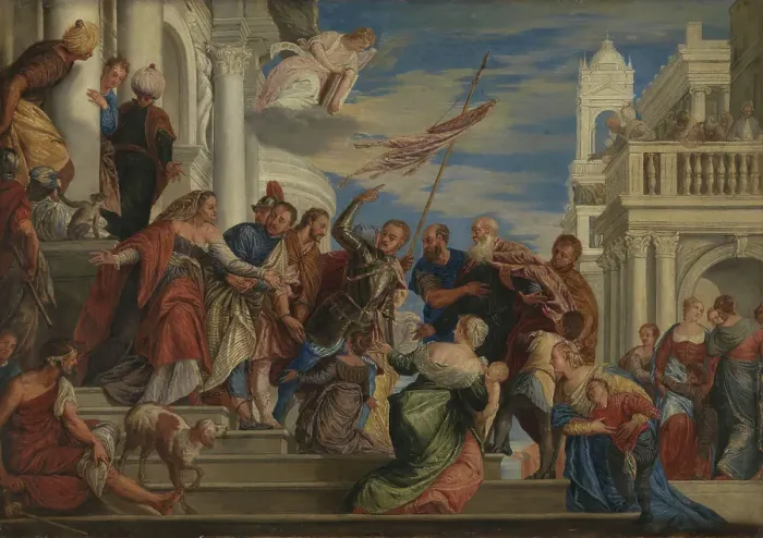 Framed Print : Saints Mark and Marcellinus being led to Martyrdom, probably 17th century. Creator: Unknown Framed Print : Saints Mark and Marcellinus being led to Martyrdom, probably 17th century. Creator: Unknown