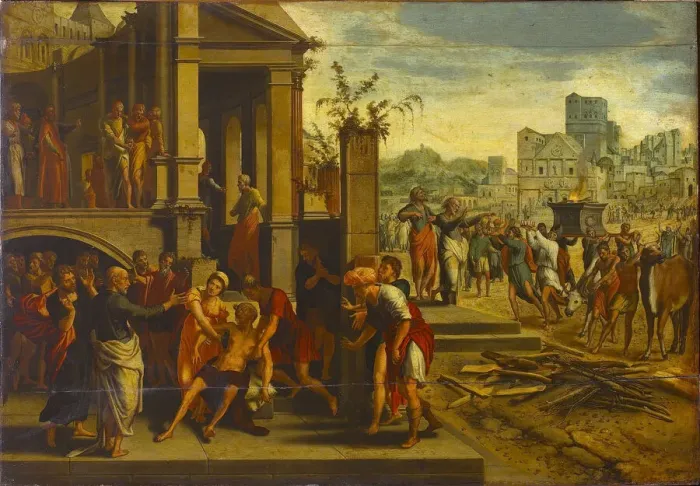 Framed Print : Saints Paul and Barnabas at Lystra, First Half of 16th cen Framed Print : Saints Paul and Barnabas at Lystra, First Half of 16th cen