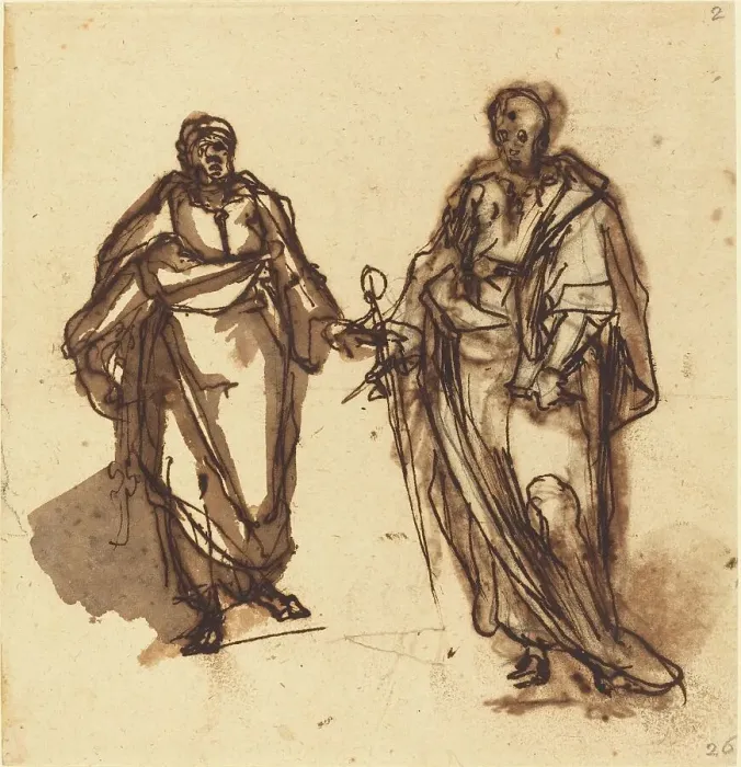 Framed Print : Saints Peter and Paul. Creator: Cherubino Alberti Framed Print : Saints Peter and Paul. Creator: Cherubino Alberti