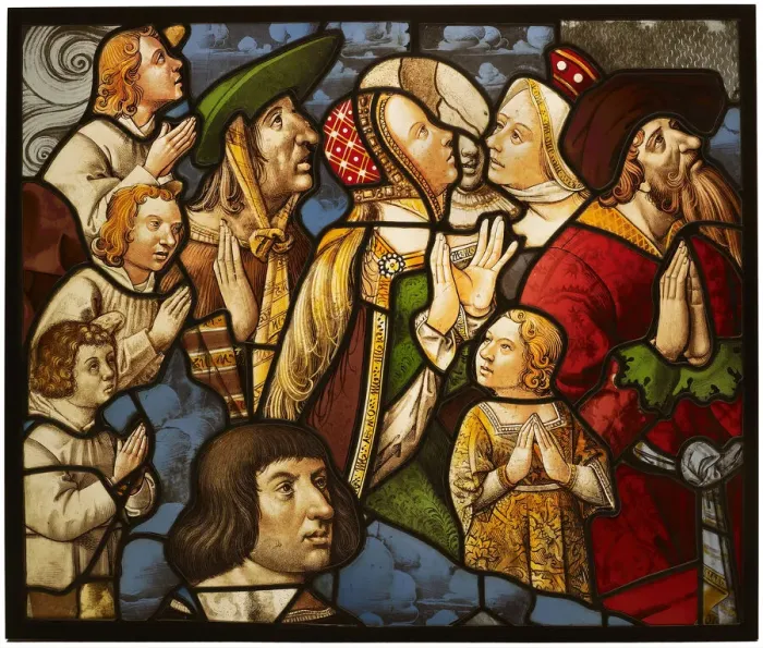 Framed Print : Saints and Worshippers in Adoration, France, 1510 / 15. Creator: Unknown Framed Print : Saints and Worshippers in Adoration, France, 1510 / 15. Creator: Unknown