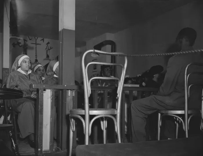 Framed Print : Saints'in the congregation of the St. Martins Spiritual Church, Washington, D. C. 1942. Creator: Gordon Parks Framed Print : Saints'in the congregation of the St. Martins Spiritual Church, Washington, D. C. 1942. Creator: Gordon Parks