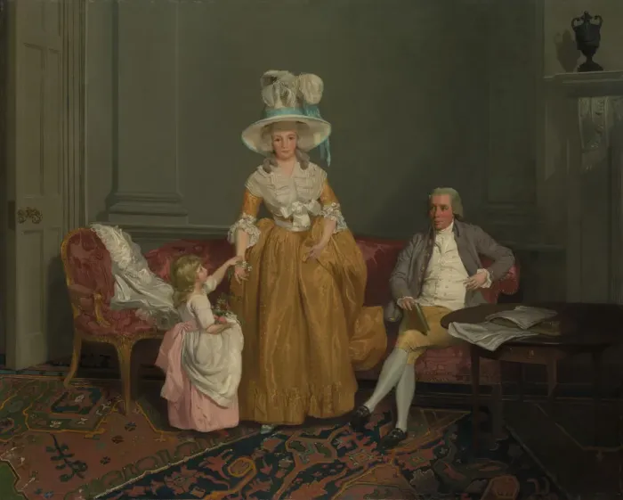 Framed Print : The Saithwaite Family, ca. 1785. Creator: Francis Wheatley Framed Print : The Saithwaite Family, ca. 1785. Creator: Francis Wheatley
