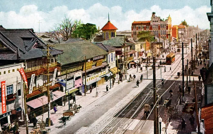 Framed Print : Sakaemachi Street, Nagoya, Japan, 20th century(?) Framed Print : Sakaemachi Street, Nagoya, Japan, 20th century(?)
