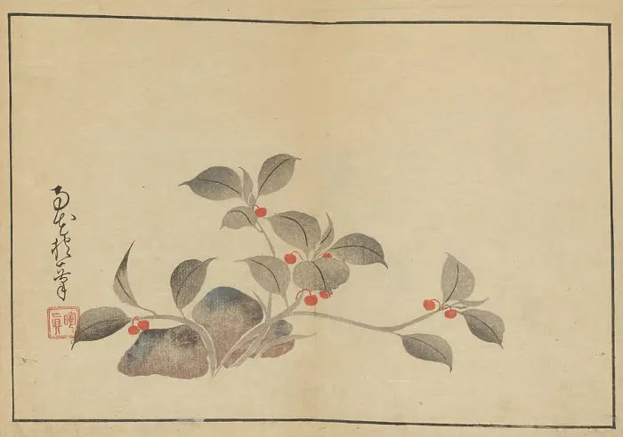 Framed Print : Sakai Hoitsu gajo (Sakai Hoitsu painting album). Creator: Hoitsu, Sakai (1761-1828) Framed Print : Sakai Hoitsu gajo (Sakai Hoitsu painting album). Creator: Hoitsu, Sakai (1761-1828)