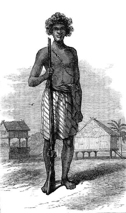 Framed Print : Sakalave policeman, Madagascar, 1881. Creator: Unknown Framed Print : Sakalave policeman, Madagascar, 1881. Creator: Unknown