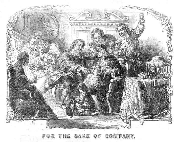 Framed Print : For the Sake of Company, 1854. Creators: Unknown, George Dalziel. For the Sake of Company, 1854. Creators: Unknown, George Dalziel Framed Print : For the Sake of Company, 1854. Creators: Unknown, George Dalziel. For the Sake of Company, 1854. Creators: Unknown, George Dalziel