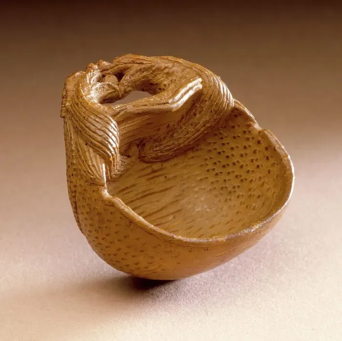 Framed Print : Sake Cup Shaped like a Buddhist Gong, 19th century. Creator: Unknown Framed Print : Sake Cup Shaped like a Buddhist Gong, 19th century. Creator: Unknown
