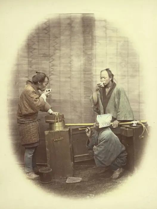 Framed Print : Saki Seller, 1866-1867. Creator: Felice Beato Framed Print : Saki Seller, 1866-1867. Creator: Felice Beato