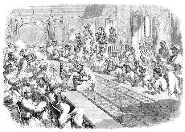 Sale at Calcutta of valuable government presents and Lucknow jewels, 1860. Creator: Unknown