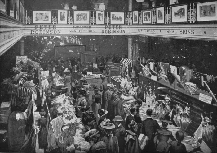 Framed Print : A sale day at Peter Robinsons department store, Oxford Street, London, c1903 (1903) Framed Print : A sale day at Peter Robinsons department store, Oxford Street, London, c1903 (1903)