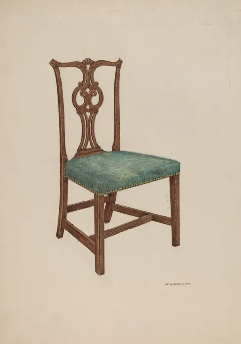 Framed Print : Salem Chair, c. 1937. Creator: William Kieckhofel Framed Print : Salem Chair, c. 1937. Creator: William Kieckhofel