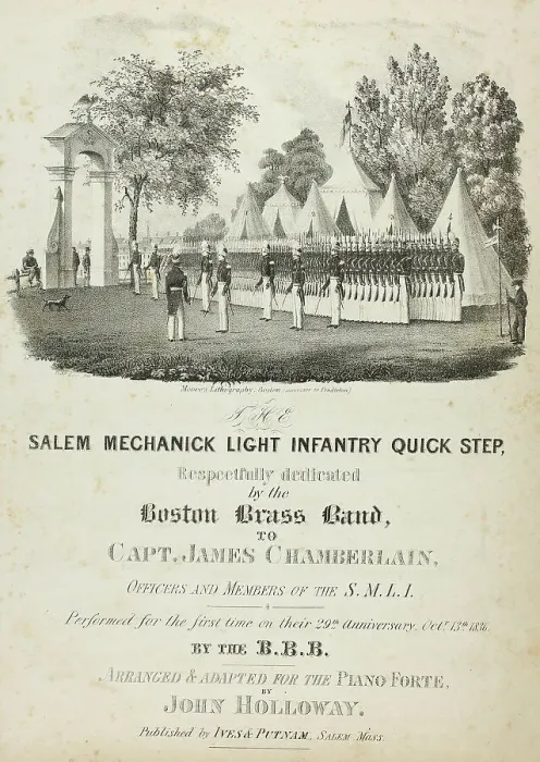 Framed Print : The Salem Mechanick Light Infantry Quick Step, 1836. Creator: Fitz Hugh Lane Framed Print : The Salem Mechanick Light Infantry Quick Step, 1836. Creator: Fitz Hugh Lane