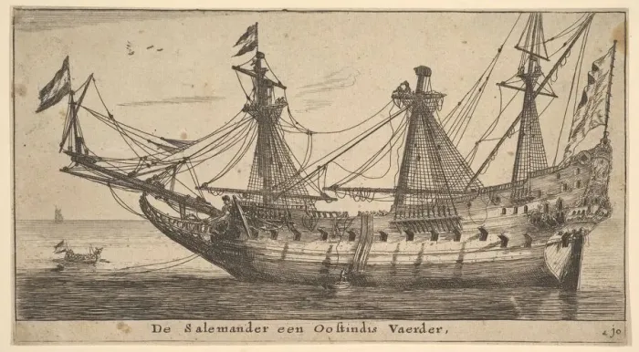 Framed Print : De Salemander een Oostindis Vaerder, mid-17th century. Creator: Reinier Zeeman Framed Print : De Salemander een Oostindis Vaerder, mid-17th century. Creator: Reinier Zeeman