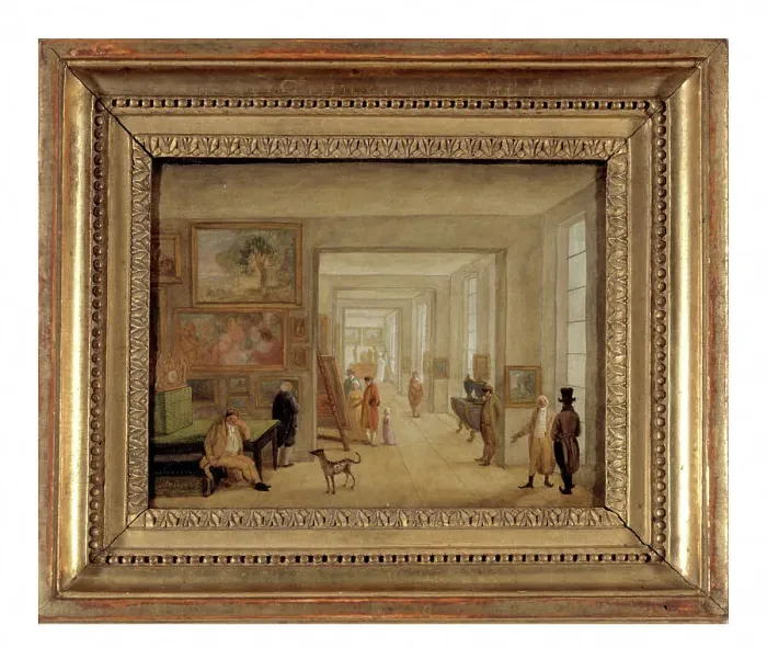 Framed Print : Sales rooms at the Elysée Palace, in 1797, current 8th arrondissement, 1797. Creator: Jacques-Albert Senave