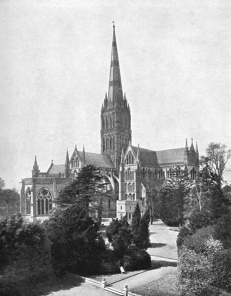 Salisbury Cathedral, 1911-1912. Artist: FGO Stuart