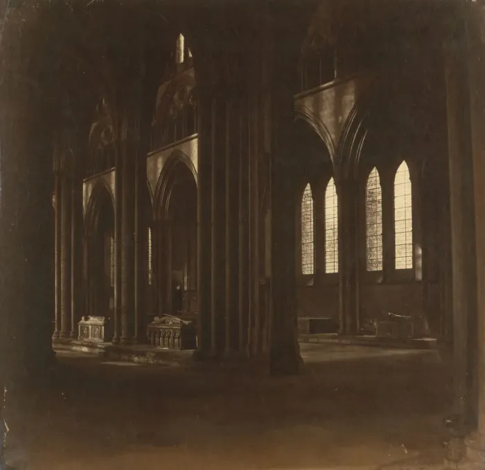 Framed Print : Salisbury Cathedral - The Nave, from the South Transept, 1858. Creator: Roger Fenton Framed Print : Salisbury Cathedral - The Nave, from the South Transept, 1858. Creator: Roger Fenton