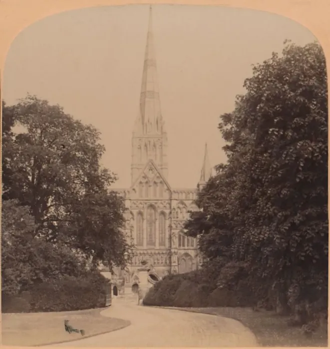 Framed Print : Salisbury Cathedral (northwest front) England, first great Church of the early English Style Framed Print : Salisbury Cathedral (northwest front) England, first great Church of the early English Style