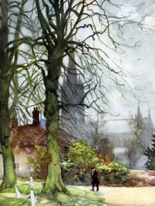 Framed Print : Salisbury Cathedral, Wiltshire, 1924-1926. Artist: George F Nicholls