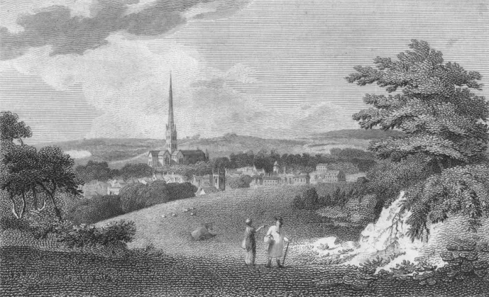 Framed Print : Salisbury, from the London Road, 1805. Artist: Samuel Rawle Framed Print : Salisbury, from the London Road, 1805. Artist: Samuel Rawle