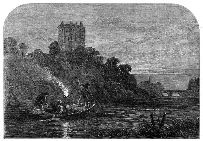 Framed Print : Salmon-poaching on the Tweed: Burning the Water, 1862. Creator: Unknown. Salmon-poaching on the Tweed: Burning the Water, 1862. Creator: Unknown Framed Print : Salmon-poaching on the Tweed: Burning the Water, 1862. Creator: Unknown. Salmon-poaching on the Tweed: Burning the Water, 1862. Creator: Unknown