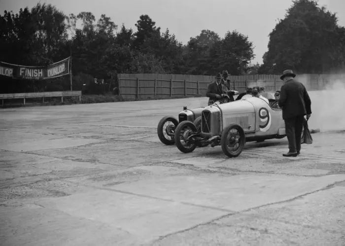 Framed Print : Salmson and Amilcar competing in a race at a Surbiton Motor Club meeting, Brooklands, Surrey, 1928 Framed Print : Salmson and Amilcar competing in a race at a Surbiton Motor Club meeting, Brooklands, Surrey, 1928