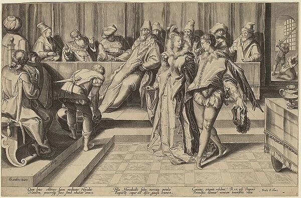 Salome Dancing Before Herod, c. 1592. Creator: Jan Saenredam