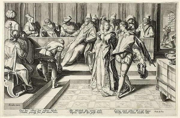Salome Dancing Before Herod, c.1592. Creator: Jan Saenredam