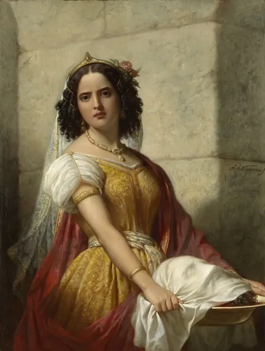 Framed Print : Salomé with the head of John the Baptist, c.1861. Creator: Jan Adam Kruseman Framed Print : Salomé with the head of John the Baptist, c.1861. Creator: Jan Adam Kruseman