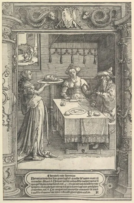 Framed Print : Salome with the Head of John the Baptist, ca. 1517. Creator: Lucas van Leyden Framed Print : Salome with the Head of John the Baptist, ca. 1517. Creator: Lucas van Leyden