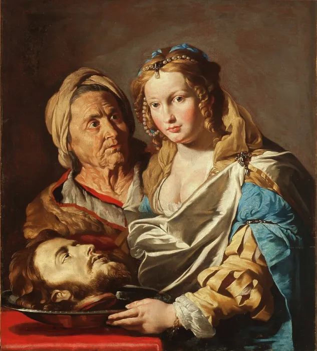 Framed Print : Salome with the Head of John the Baptist, First Half of 17th century. Creator: Stomer, Matthias (ca.1600-after 1650) Framed Print : Salome with the Head of John the Baptist, First Half of 17th century. Creator: Stomer, Matthias (ca.1600-after 1650)