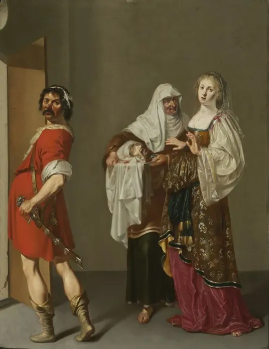 Framed Print : Salome with the Head of Saint John the Baptist, mid-1600s. Creator: Jacob Duck (Dutch, c Framed Print : Salome with the Head of Saint John the Baptist, mid-1600s. Creator: Jacob Duck (Dutch, c