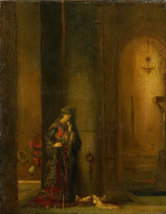 Framed Print : Salome at the Prison. Artist: Moreau, Gustave (1826-1898) Framed Print : Salome at the Prison. Artist: Moreau, Gustave (1826-1898)