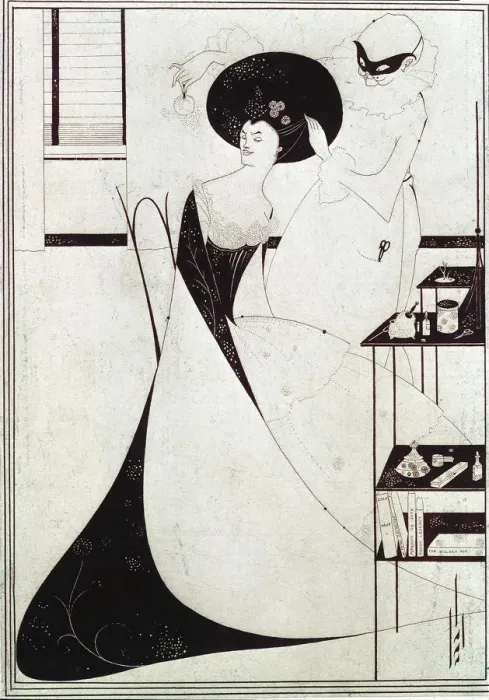 Framed Print : Salomes Toilette, 1894. Artist: Aubrey Beardsley Framed Print : Salomes Toilette, 1894. Artist: Aubrey Beardsley