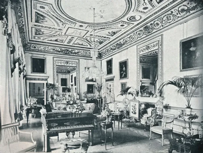 Framed Print : The Salon, Avington, c1908