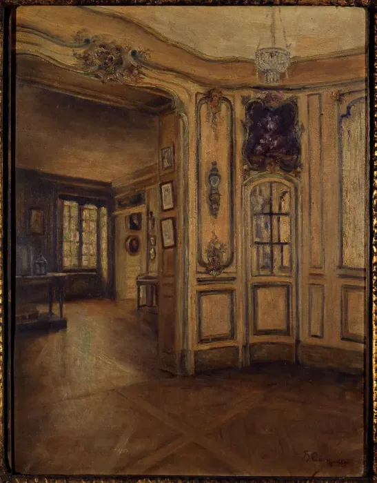 Framed Print : A salon of the Carnavalet museum, 1920. Creator: Berthe Barbe Cain Framed Print : A salon of the Carnavalet museum, 1920. Creator: Berthe Barbe Cain
