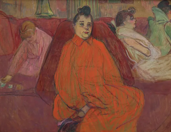 Framed Print : In the Salon: The Couch Framed Print : In the Salon: The Couch
