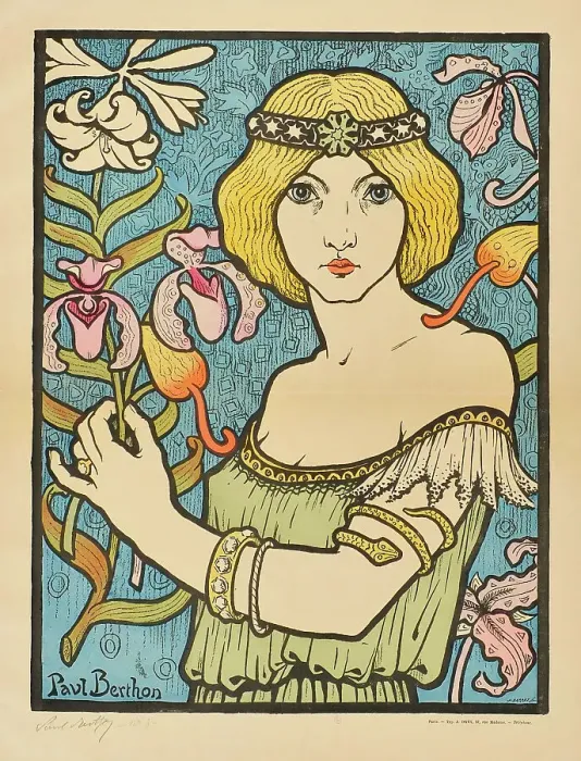 Framed Print : Salon des Cent, 1895. Creator: Berthon, Paul (1872-1909) Framed Print : Salon des Cent, 1895. Creator: Berthon, Paul (1872-1909)