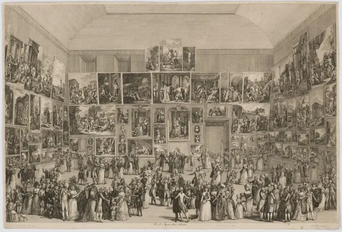 Framed Print : Salon du Louvre, 1787, 1787 Framed Print : Salon du Louvre, 1787, 1787