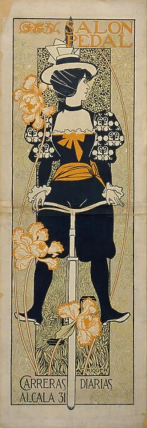Salon Pedal (Advertising Poster), 1897. Artist: Riquer Inglada, Alejandro de (1856-1920)