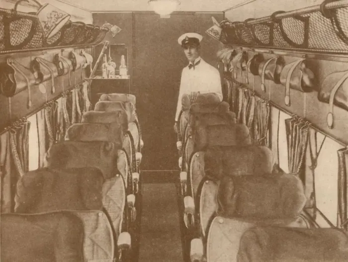 Framed Print : The Saloon of a London-Paris Aeroplane, 1927 Framed Print : The Saloon of a London-Paris Aeroplane, 1927