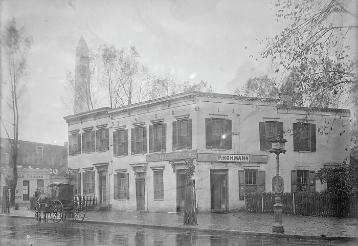 Framed Print : Saloon of P. Hohmann, 14th Street, 1913. Creator: Harris & Ewing. Saloon of P. Hohmann, 14th Street, 1913. Creator: Harris & Ewing
