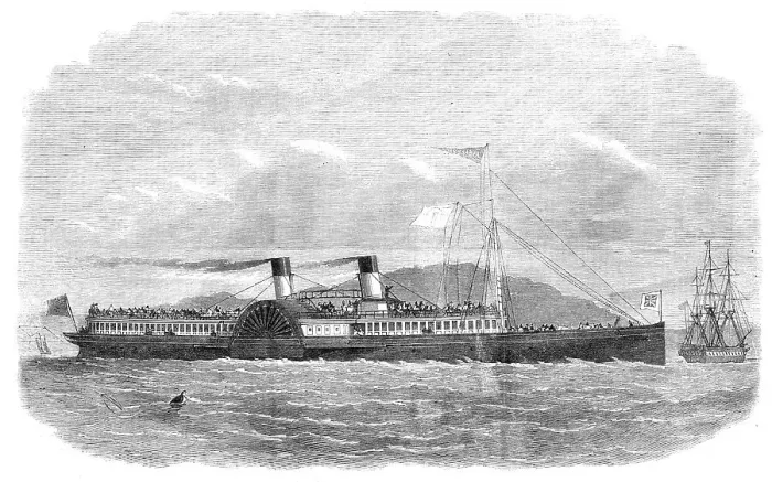 Framed Print : The Saloon Steam-Packet Company's vessel Alexandra, for passenger traffic on the Thames, 1865. Creator: Unknown Framed Print : The Saloon Steam-Packet Company's vessel Alexandra, for passenger traffic on the Thames, 1865. Creator: Unknown