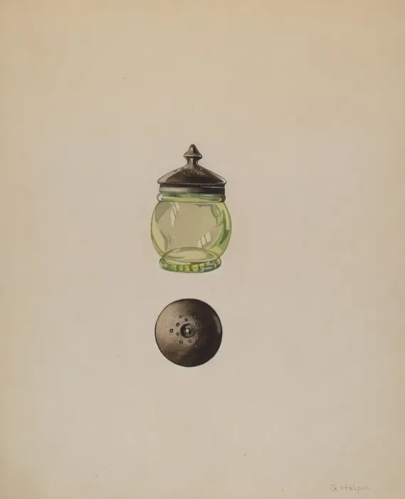 Framed Print : Salt Cellar, c. 1937. Creator: Grace Halpin Framed Print : Salt Cellar, c. 1937. Creator: Grace Halpin