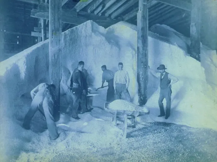 Framed Print : Salt mines, c1893. Creator: Frances Benjamin Johnston Framed Print : Salt mines, c1893. Creator: Frances Benjamin Johnston