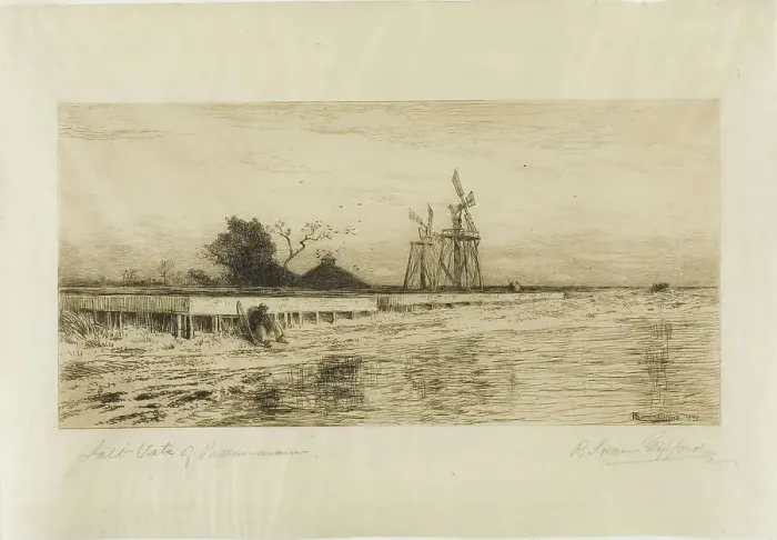 Framed Print : Salt Vats of Padanaram, 1878. Creator: Robert Swain Gifford Framed Print : Salt Vats of Padanaram, 1878. Creator: Robert Swain Gifford